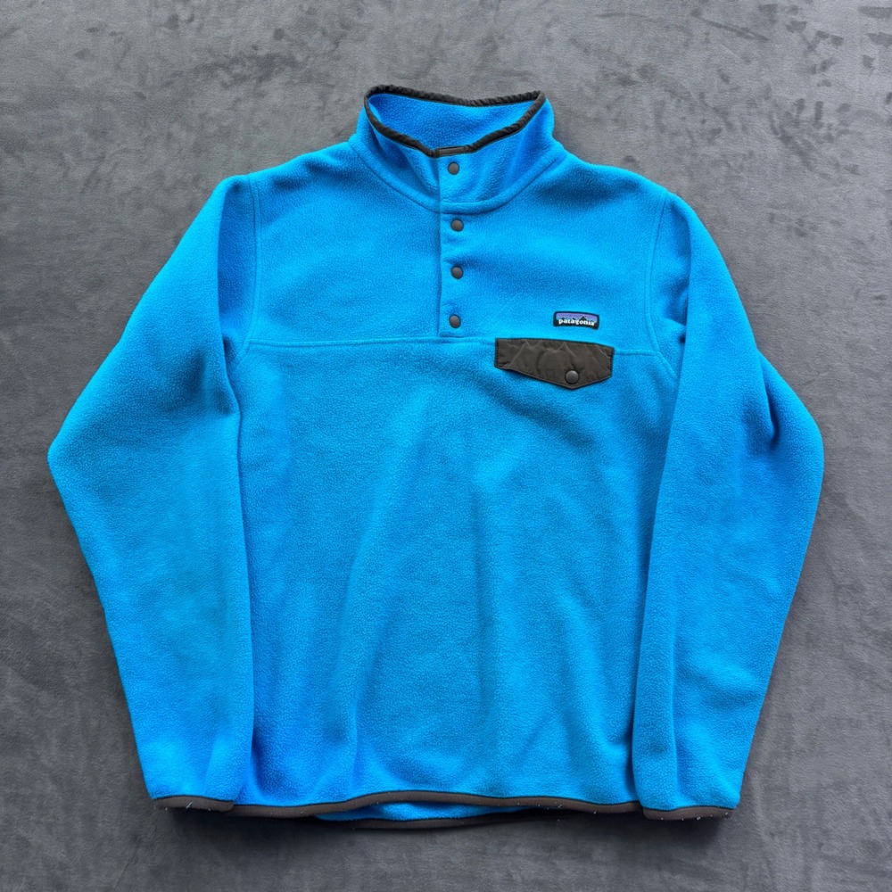 Vintage Patagonia Synchilla Snap-T Fleece Pullover Blue Womens Medium 25485